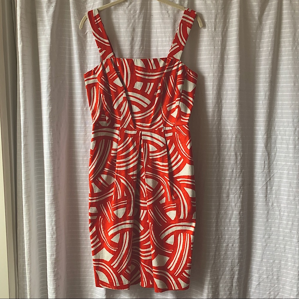 NWT Banana Republic red white graphic summer dress